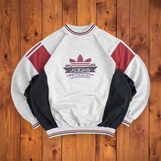 ADIDAS Embroidered Trademark Sweatschirt (XL)
