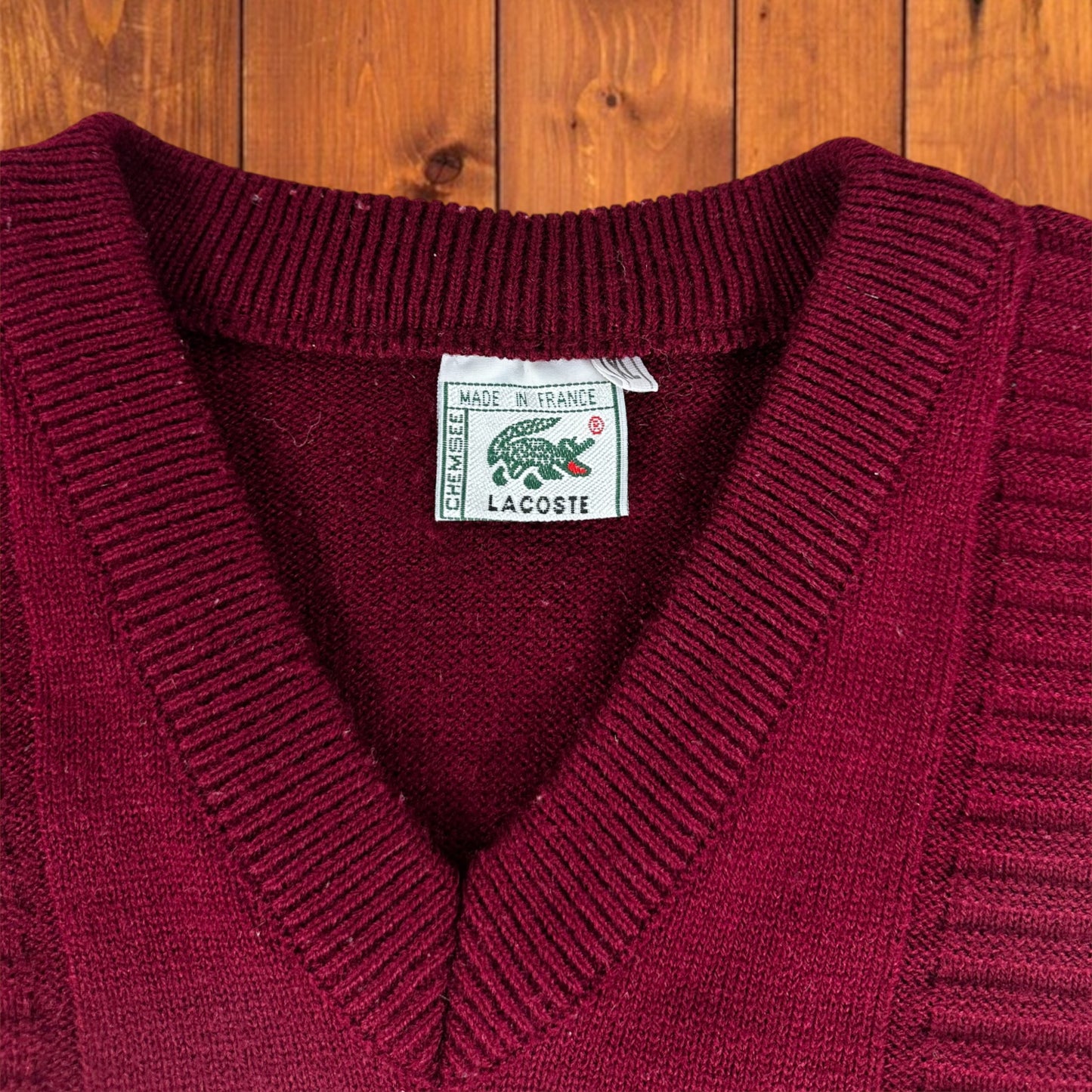 Lacoste Winered Wool Sweater (XL)