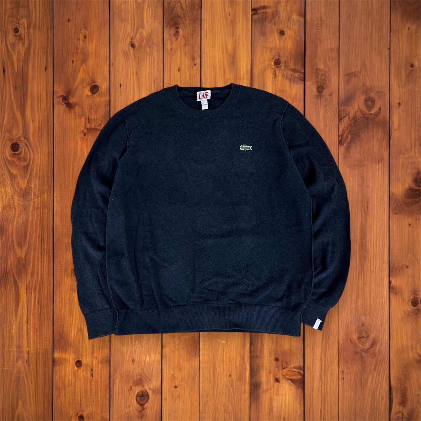 Navyblauer Lacoste Strickpullover in Größe L – navy blue Lacoste sweater, size L.