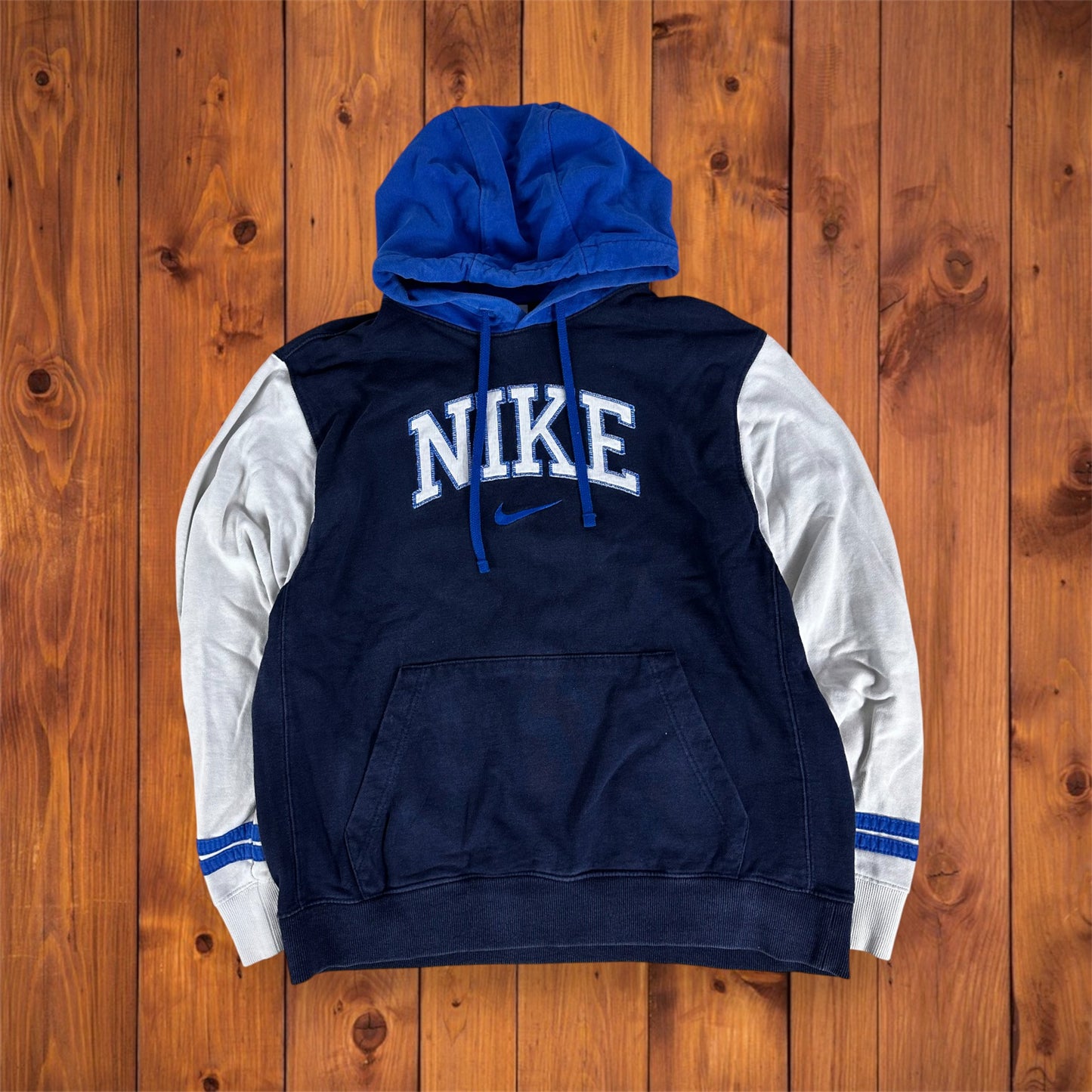 nike vintage hoodie, Pullover Größe L, navy blue